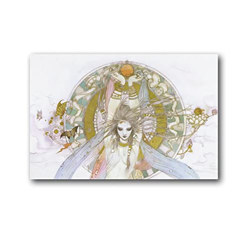 Yoshitaka Amano Charakter Designer und Illustrator Poster Kunstdruck Wandfoto Malerei Poster Hängende Bild Familie Dekor 40 x 60 cm von HUIHUO