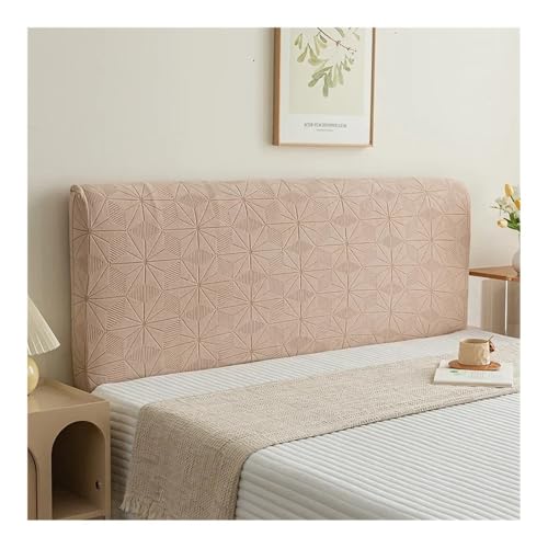 HUIJIQX All-Inclusive Super Soft Smooth Quilted Head Cover Polyester Fiber Headboard Cover Solid Color Bed Back Dust Protector Cover(Khaki, 120cm) von HUIJIQX