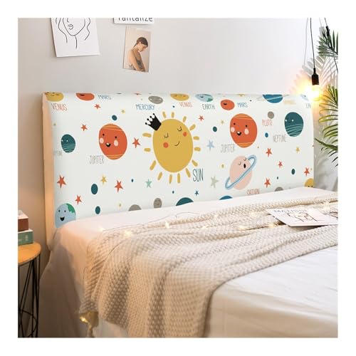 HUIJIQX Bedruckte Bettkopfabdeckung, 1,5 m, 1,8 m, 2,0 m, Bettrückenschutz, elastischer Kopfteilbezug (hellgrün, 60 x 190 cm) von HUIJIQX