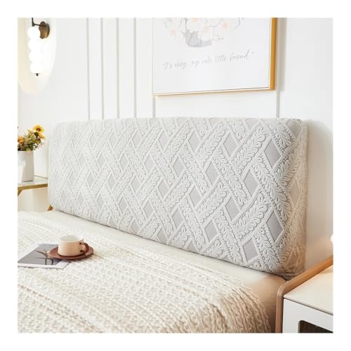 HUIJIQX Bettkopfteil-Schonbezug aus Rattan-Textur, Jacquard, elastisch, Universalbezug, staubdichter Schutz für Schlafzimmer, Gästezimmer, Heimdekoration (5 x B 200 x H 60 cm) von HUIJIQX