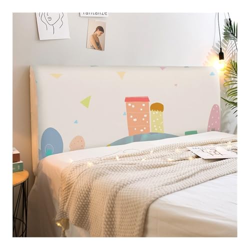 HUIJIQX Cartoon Mädchen Tier Universal All-inclusive Möbel Bett Kopfteil Druck Staubdicht Schlafzimmer Sofa Kopfteil Plüsch Samt Bezug (17, 150cm) von HUIJIQX