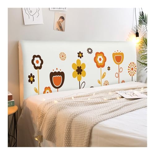 HUIJIQX Elastische All-Inclusive-Bettkopfabdeckung, bedruckt, Cartoon, universal, staubdicht, für Schlafzimmer, Wohnzimmer, Sofa, Kopfteilbezug (C,1,9 m) von HUIJIQX