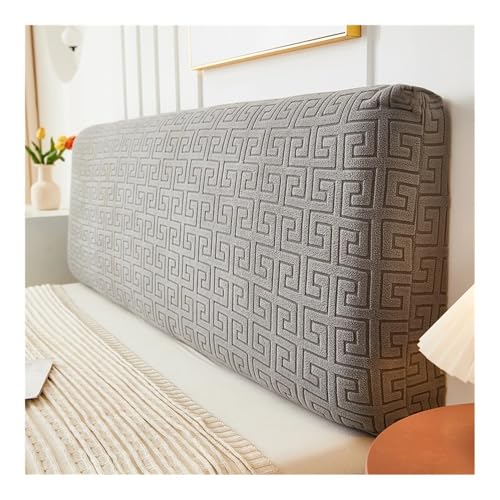 HUIJIQX Jacquard-Kopfteilbezug mit Webmuster, einfarbig, Allumfassend, elastisch, staubdicht, für Schlafzimmer-Dekoration (13, B 200 x H 60 cm) von HUIJIQX