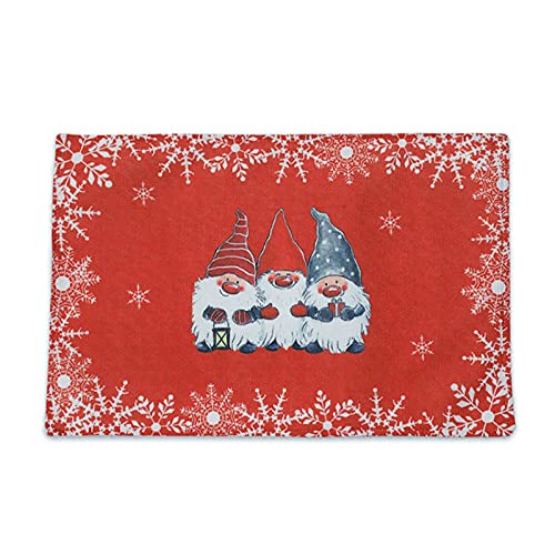 HUIKJI Set von 4 Weihnachts-Zwergen-Platzsets, Weihnachtstischmatten für Esstisch, Weihnachtstischdekoration, rutschfest, waschbar, Platzsets für Familienessen, Partyzubehör HUIKJI Set von 4 Weihnachts-Zwergen-Platzsets, Weihnachtstischmatten für Esstisch, Weihnachtstischdekoration, rutschfest, waschbar, Platzsets für Familienessen, Partyzubehör von HUIKJI