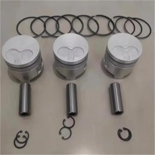 HUILA 1/3 Sets KM376 KOLBEN KIT 76MM for KDE19STA/EA KDE16STA/EA3 15KW öl GENERATOREN Ringe PIN Clips Montage(3 Sets Piston Kits) von HUILA