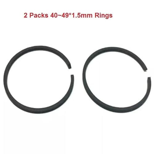 HUILA 2 Kolbenringe, Dicke 1,5 mm, 1,5 K, 40 mm, 41 mm, 41,1 mm, 41,5 mm, 42 mm, 43 mm, 44 mm, 45 mm, 47 mm, 48 mm, 49 mm, Motorsense, Trimmer, Kettensäge, Gebläse(41.1MM X 1.5MM) von HUILA
