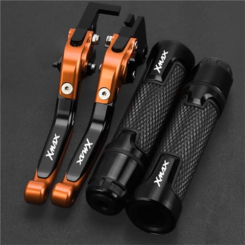 HUILA 2024 2023 motorrad for XMAX 300 XMAX300 X MAX X-MAX 2018-2024 Bremse Kupplung Hebel 7/8''22MM Griff Lenker Griffe(Dark Grey) von HUILA