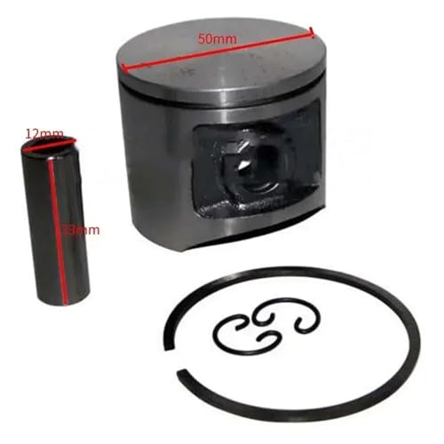 HUILA 372 Kolbensatz 50 mm for 371 371K 372XP Kettensägen Zylinder Koblen Ringe Sicherungsring Pin Montage 5036913–03(Single Ring Groove) von HUILA