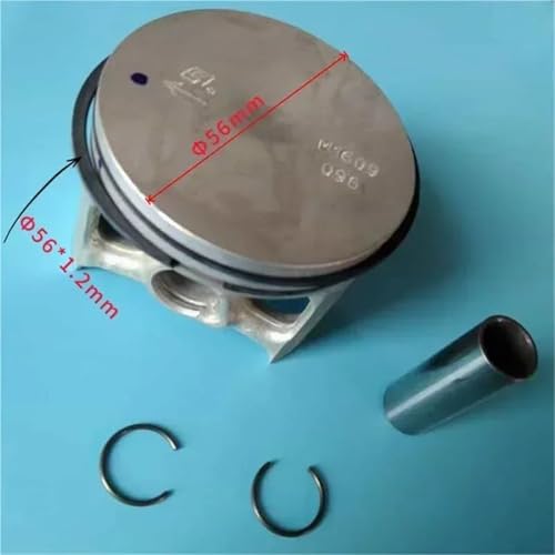 HUILA 56MM MS661 KOLBEN KIT 1144-030-2001 for MS661C MS651 92CC 105CC KETTENSÄGEN Zylinder Ringe PIN Clips Montage(1144-030-2001 MS661) von HUILA