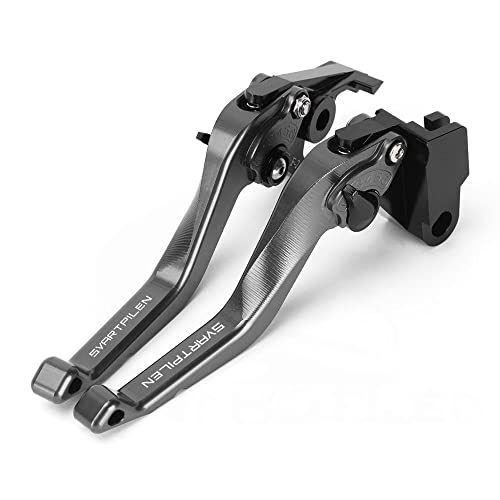 HUILA Einstellbares Motorrad Bremsgriff Kupplungshebel Zubehör passend for Husq Svartpilen 701 2019 2020 2021 2022(STYLR A COLOR H) von HUILA