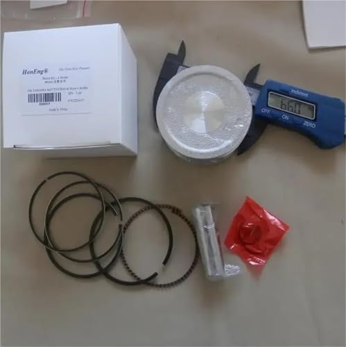 HUILA MZ175 KOLBENSATZ 66 MM for YP30G EF2600 EF2700 166F ZYLINDERMONTAGE 4-TAKT 2KW Generator RINGSATZ Clips PIN WIEDERAUFBAU(Complete Piston Kit) von HUILA