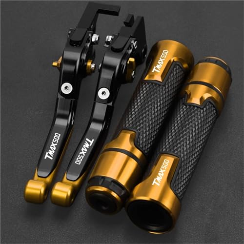 HUILA Motorradbremskupplungshebel 7/8''22MM Handgriff Lenkergriffe for TMAX500 T-MAX TMAX 500 2008-2018 2017 2016 2015(Red) von HUILA