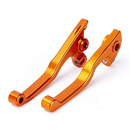 HUILA Motorradzubehör 2023 CNC-Kupplungsbremshebel passend for EXC EXCF 150 250 300 350 450 500 EXC-F TPI Motocross-Griffhebel(Orange-No Logo) von HUILA