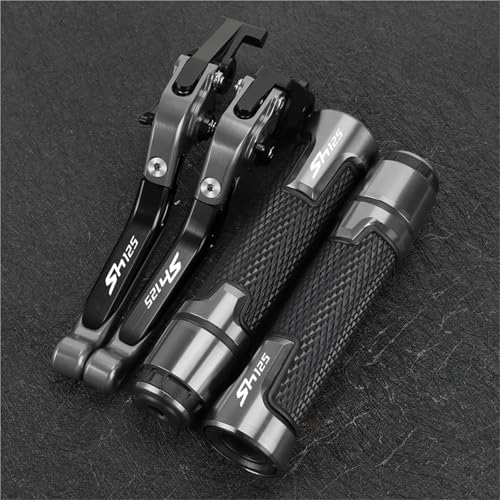 HUILA SH125 Motorrad Verstellbare, faltbare, ausziehbare Bremskupplungshebel, Lenkergriffe, Enden for SH125 SH 125 2013-2023 2022(Brown) von HUILA