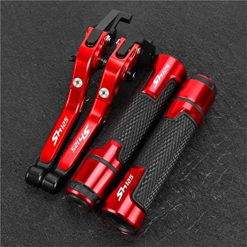 HUILA SH125 Motorrad Verstellbare, faltbare, ausziehbare Bremskupplungshebel, Lenkergriffe, Enden for SH125 SH 125 2013-2023 2022(Noir) von HUILA