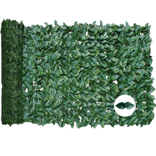 HUIMO Künstliche balkon sichtschutz, Künstliche Efeu Garten Sichtschutzzaun, Künstliche Zaun Hecke Zaunsiebung für Garten Außenwohnung Balkon Terrasse Veranda Deck Wanddekoration, Ivy Leaf 1 x 3m von HUIMO