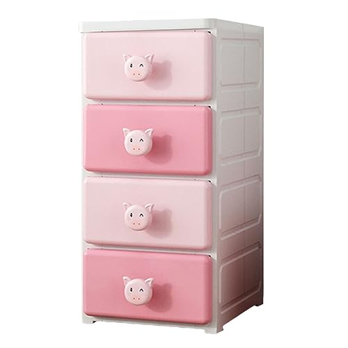 HUIMOZ Aufbewahrungsschrank mit mehrstöckigen Schubladen und Griffen in Cartoon-Tierform, Küchen-Organizerschrank mit Rollen, Schrank, Sideboard, Akzentschrank für Wohnzimmer, B von HUIMOZ
