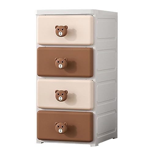 HUIMOZ Aufbewahrungsschrank mit mehrstöckigen Schubladen und Griffen in Cartoon-Tierform, Küchen-Organizerschrank mit Rollen, Schrank, Sideboard, Akzentschrank für Wohnzimmer, B von HUIMOZ