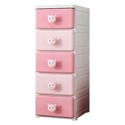 HUIMOZ Aufbewahrungsschrank mit mehrstöckigen Schubladen und Griffen in Cartoon-Tierform, Küchen-Organizerschrank mit Rollen, Schrank, Sideboard, Akzentschrank für Wohnzimmer, B von HUIMOZ