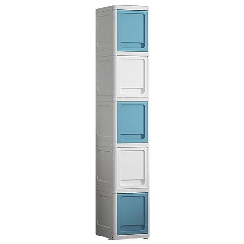 HUIMOZ Badezimmer-Aufbewahrungsschrank, freistehender schmaler Hochschrank mit Rollen, Küchenvorratsschrank mit Türen für das Wohnzimmer, Badezimmer-Unterschrank-Akzentmöbel von HUIMOZ