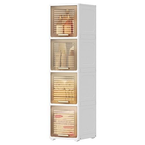 HUIMOZ Badezimmerschrank, freistehender Unterschrank mit mehrstöckigen, durchsichtigen Schubladen, großer Vitrinenschrank mit Rollen, Küchenschrank, Aufbewahrungsschrank für das von HUIMOZ