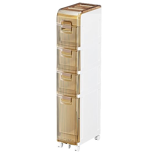 HUIMOZ Clip-Aufbewahrungsschrank mit Schublade, ultraschmaler Naht, Sideboard, Küchennahtschrank, bodenstehend, mit durchsichtigen Schubladen und Rollen, Badezimmer-Aufbewahrung HUIMOZ Clip-Aufbewahrungsschrank mit Schublade, ultraschmaler Naht, Sideboard, Küchennahtschrank, bodenstehend, mit durchsichtigen Schubladen und Rollen, Badezimmer-Aufbewahrung von HUIMOZ