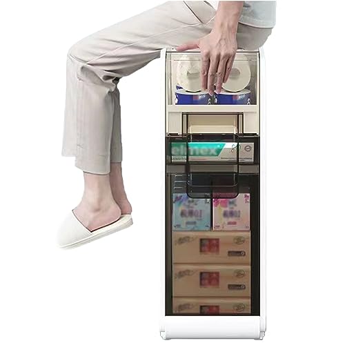 HUIMOZ Freistehender Badezimmerschrank, Kleiner Beistellschrank, Fugenregal, Toilettenpapierhalter mit Stauraum für Artikel des täglichen Bedarfs, Waschmittel, Badezimmerzubehör HUIMOZ Freistehender Badezimmerschrank, Kleiner Beistellschrank, Fugenregal, Toilettenpapierhalter mit Stauraum für Artikel des täglichen Bedarfs, Waschmittel, Badezimmerzubehör von HUIMOZ