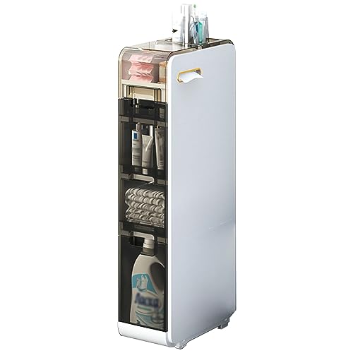 HUIMOZ Freistehender Badezimmerschrank, Kleiner Beistellschrank, Fugenregal, Toilettenpapierhalter mit Stauraum für Artikel des täglichen Bedarfs, Waschmittel, Badezimmerzubehör HUIMOZ Freistehender Badezimmerschrank, Kleiner Beistellschrank, Fugenregal, Toilettenpapierhalter mit Stauraum für Artikel des täglichen Bedarfs, Waschmittel, Badezimmerzubehör von HUIMOZ
