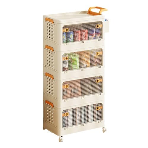 HUIMOZ Lagerbehälter, Lagerwagen, Home Organizer, Waschküchenorganisation, mobiles Regal, ausziehbares Rollregal mit Rädern für kleine Wohnungen und Enge Räume von HUIMOZ