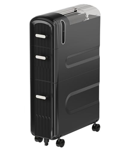 HUIMOZ Moderner, schmaler schwarzer Unterschrank für das Badezimmer mit Toilettenpapierhalter, platzsparender Medizinschrank für kleine Badezimmer, 18 x 43 cm Stellfläche, stilv HUIMOZ Moderner, schmaler schwarzer Unterschrank für das Badezimmer mit Toilettenpapierhalter, platzsparender Medizinschrank für kleine Badezimmer, 18 x 43 cm Stellfläche, stilv von HUIMOZ