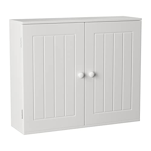 HUIMOZ Moderner, wasserdichter Badezimmer-Wandschrank mit Doppeltüren, Mehrzweck-Aufbewahrungseinheit für Küche, Flur, Schlafzimmer, 50,3 x 60 x 15,2 cm von HUIMOZ