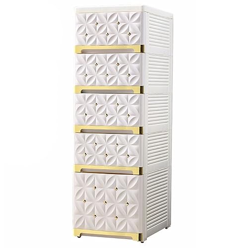 HUIMOZ Schmaler, herausnehmbarer Medizinschrank für das Badezimmer, hoher Eckschrank mit Schubladen und Rollen, Seitenschrank-Fugenregal für Küche, Wohnzimmer, Waschküche, Schla von HUIMOZ