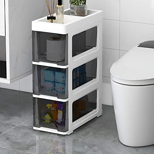 HUIMOZ Schmaler Badezimmerschrank mit durchsichtigen Schubladen und Rollen – freistehender vertikaler Nizer für kleine Räume. 7 Zoll breite, platzsparende Einheit, ideal für TOI HUIMOZ Schmaler Badezimmerschrank mit durchsichtigen Schubladen und Rollen – freistehender vertikaler Nizer für kleine Räume. 7 Zoll breite, platzsparende Einheit, ideal für TOI von HUIMOZ