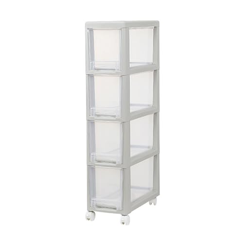 HUIMOZ Schmaler Küchenschrank mit Rollen, wasserdichter Unterschrank mit Schubladen, rollender, schmaler Badezimmer-Aufbewahrungsschrank für kleine Räume, 20 cm Breite von HUIMOZ