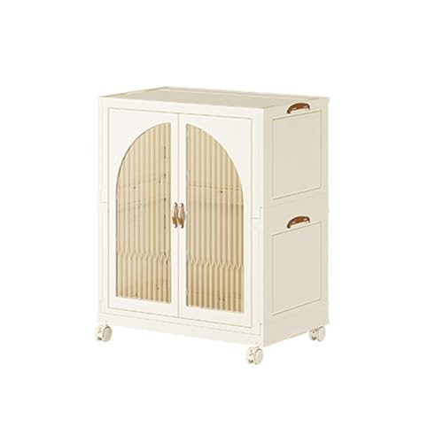 HUIMOZ Schrank-Organizer und Aufbewahrung, zusammenklappbare Lagerschränke mit Deckel und Rädern, stapelbare Kunststoff-Lagerbehälter mit Türen, zusammenklappbare Lagerbehälter HUIMOZ Schrank-Organizer und Aufbewahrung, zusammenklappbare Lagerschränke mit Deckel und Rädern, stapelbare Kunststoff-Lagerbehälter mit Türen, zusammenklappbare Lagerbehälter von HUIMOZ