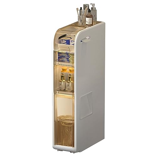 HUIMOZ Sideboard aus Kunststoff mit durchsichtigen Schubladen und Rollen, freistehender weißer Badezimmer-Unterschrank für Küche, Flur, Waschküche, Eingangsbereich oder Wohnzimm von HUIMOZ