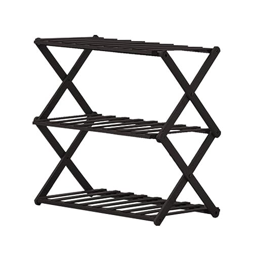 HUIMOZ Tragbares, zusammenklappbares, mehrschichtiges Lagerregal aus Bambus, Sideboard, Schrank, Konsolentisch, Lagerschrank, Buffetschrank für Küche, Wohnzimmer, Flur, Eingangs von HUIMOZ