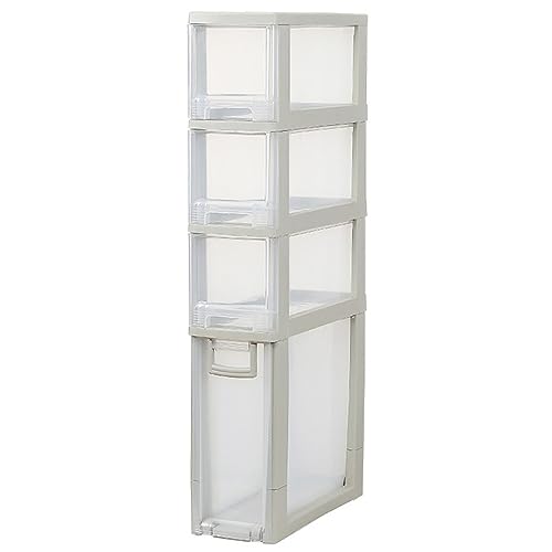 HUIMOZ Unterschrank, multifunktionaler Badezimmer-Aufbewahrungsschrank mit mehrschichtigem Regal und Rollen, freistehender Wäscheturm-Kunststoffschrank für Küche, Wohnzimmer, Sc von HUIMOZ