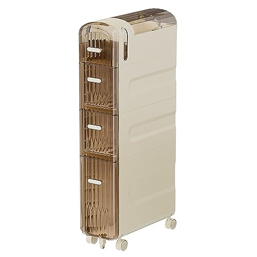 HUIMOZ Wasserdichter Schrank, Toilettenregal, schmales Seitenschrankregal, Spaltregal mit Rädern, Medienaufbewahrungsschrank, Toilettenpapierhalter für kleine Räume HUIMOZ Wasserdichter Schrank, Toilettenregal, schmales Seitenschrankregal, Spaltregal mit Rädern, Medienaufbewahrungsschrank, Toilettenpapierhalter für kleine Räume von HUIMOZ