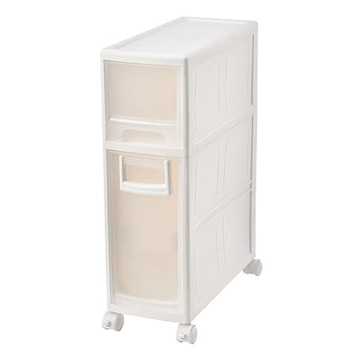 HUIMOZ Weißer Badezimmer-Unterschrank, freistehender Medienaufbewahrungsschrank, Vitrine mit durchsichtigen Schubladen und Rollen für das Home Office, Küchen- und Badzubehör HUIMOZ Weißer Badezimmer-Unterschrank, freistehender Medienaufbewahrungsschrank, Vitrine mit durchsichtigen Schubladen und Rollen für das Home Office, Küchen- und Badzubehör von HUIMOZ