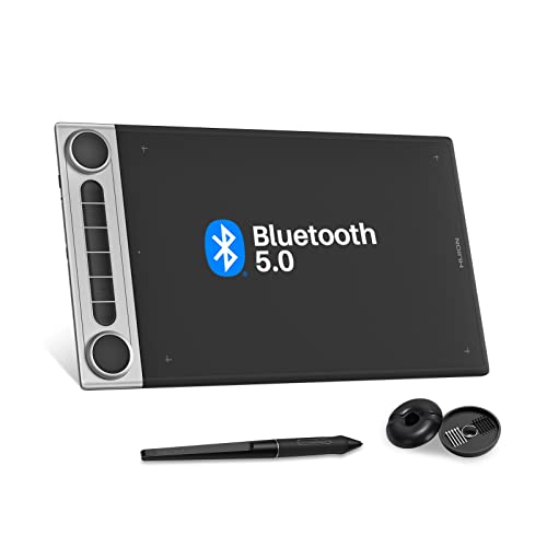 HUION Inspiroy Dial 2 Grafiktablett Bluetooth mit Dual Dial Controllern und 6 Programmierbaren Tasten Stifttablett, 10 x 6 Zoll Kabelloses Zeichentablett, Geeignet für MacOS, Windows, ChromeOS, Linux HUION Inspiroy Dial 2 Grafiktablett Bluetooth mit Dual Dial Controllern und 6 Programmierbaren Tasten Stifttablett, 10 x 6 Zoll Kabelloses Zeichentablett, Geeignet für MacOS, Windows, ChromeOS, Linux von HUION