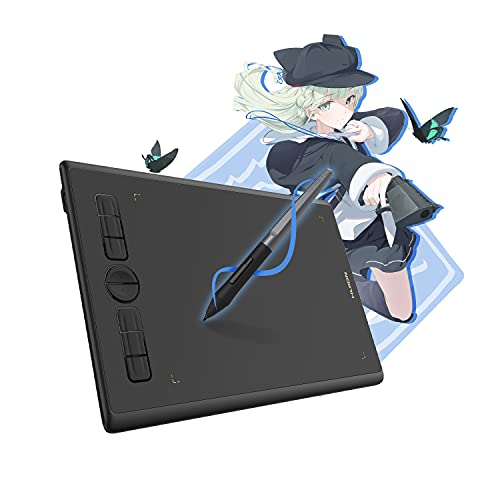 HUION H580X Grafiktablett mit batterielosem Stylus und 8 Express-Tasten, Zeichentablett kompatibel mit Chrome OS, geeignet für Malerei, Romote Bildung und Büro von HUION