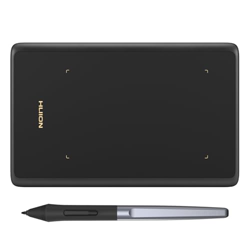 HUION Inspiroy H420X Grafiktablett, 4.17 x 2.6 Zoll Zeichentablett, Pen Tablet mit 8192 Drucksensitivität Batterielosem Stift, Kompatibel mit Chromebook/Windows/Mac/Android, für OSU, Online-Lehre von HUION