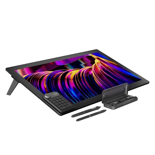 HUION Kamvas Pro 27 4K UHD Grafiktablett mit Display, PenTech 4.0, Geätztem Glas der 2. Generation, Volllaminiertes Grafiktablett, 98% Adobe RGB-Multitouch-Bildschirm für Künstler von HUION