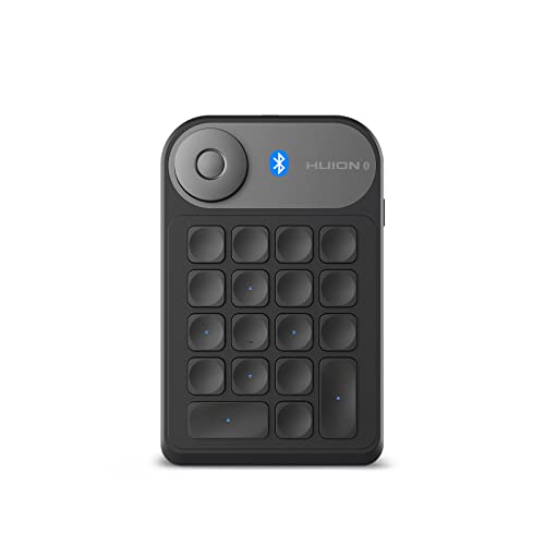 HUION Bluetooth 5.0 Keydial Mini K20, KD100 2.0 Kabellose Tastatur mit Dial Controller + 18 Benutzerdefinierten Tastaturen für Stift-Display, Tragbare Tastatur für Zeichentablett, PC, Laptop, Mac HUION Bluetooth 5.0 Keydial Mini K20, KD100 2.0 Kabellose Tastatur mit Dial Controller + 18 Benutzerdefinierten Tastaturen für Stift-Display, Tragbare Tastatur für Zeichentablett, PC, Laptop, Mac von HUION