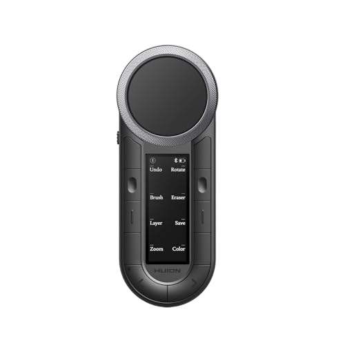 HUION Keydial Mini K40 Express Keys Remote Keyboard - Bluetooth 5.0, 10 anpassbare Tasten, Dual Dial Controller, OLED Display für Stift-Display, Zeichentablett, PC, Smartphone, Laptop, Mac HUION Keydial Mini K40 Express Keys Remote Keyboard - Bluetooth 5.0, 10 anpassbare Tasten, Dual Dial Controller, OLED Display für Stift-Display, Zeichentablett, PC, Smartphone, Laptop, Mac von HUION