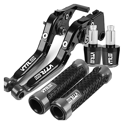 HUIPENPP Mehrere Farben Motorrad Bremse Kupplung Hebel Griff Bar Griffe Für HONDA VTR1000F FIRESTORM VTR1000 F 1998 1999 2000 2001 2002 2003 2004 2005(Titanium) von HUIPENPP
