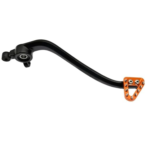 HUISI Motorrad CNC-Hinterradbremspedalhebel, passend for SX SXF XC XCF XCW XCFW EXC EXCF 125–450, passend for TC TX TE FC FE FX FS 2016–2024(Black Orange) von HUISI