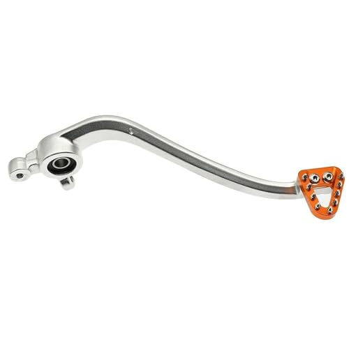 HUISI Motorrad CNC-Hinterradbremspedalhebel, passend for SX SXF XC XCF XCW XCFW EXC EXCF 125–450, passend for TC TX TE FC FE FX FS 2016–2024(Silver Orange) von HUISI