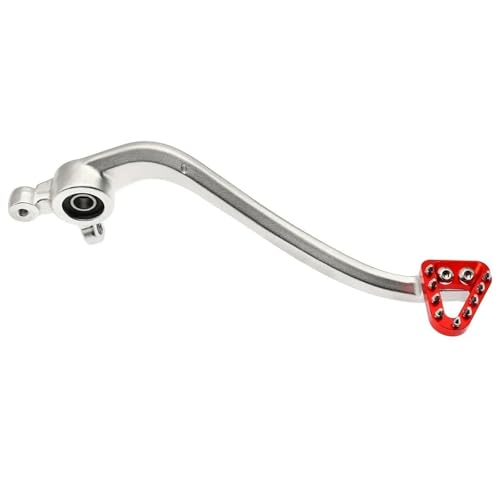 HUISI Motorrad CNC-Hinterradbremspedalhebel, passend for SX SXF XC XCF XCW XCFW EXC EXCF 125–450, passend for TC TX TE FC FE FX FS 2016–2024(Silver Red) von HUISI